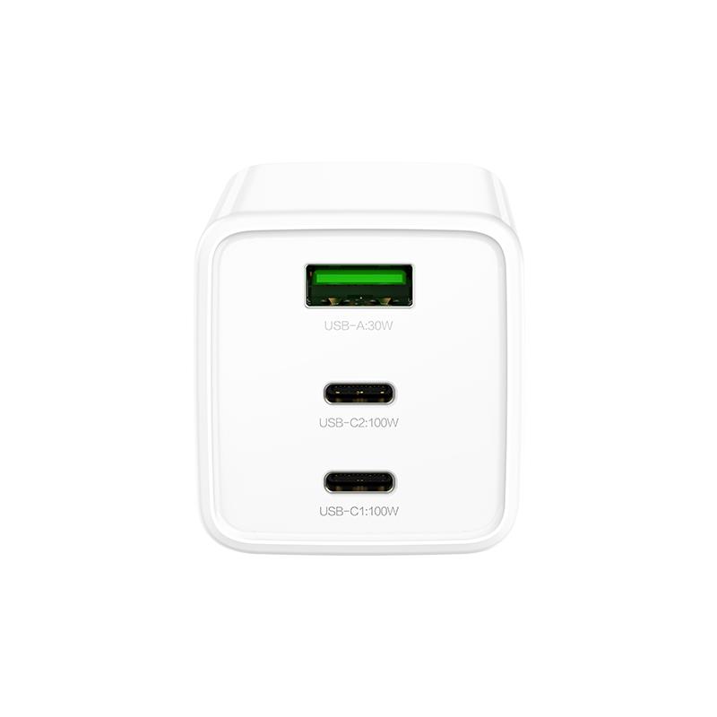 Recci RC110E Type-C PD & USB-A GaN Teknolojili QC3.0 Hızlı Şarj Başlığı 100W