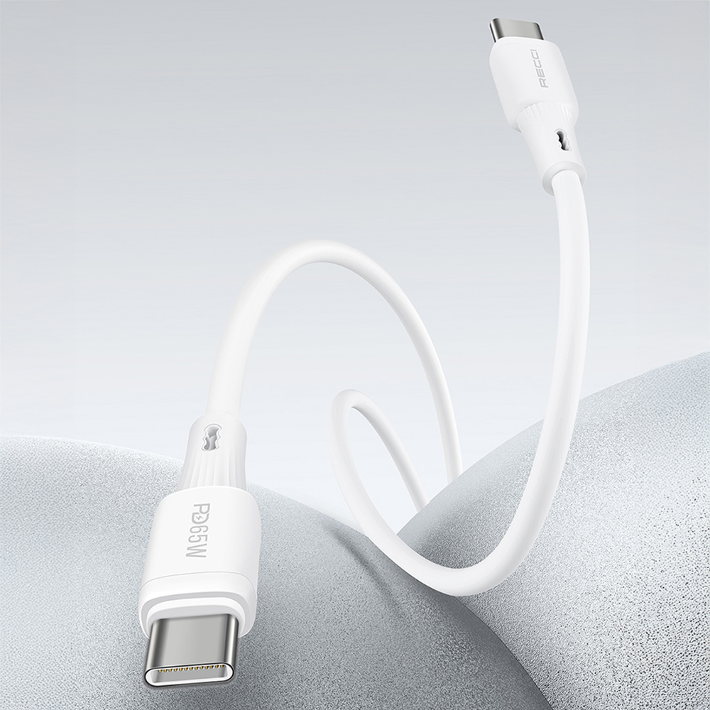 Recci RC123E Type-C PD GaN Teknolojili Mini Hızlı Şarj Seti 65W 1M