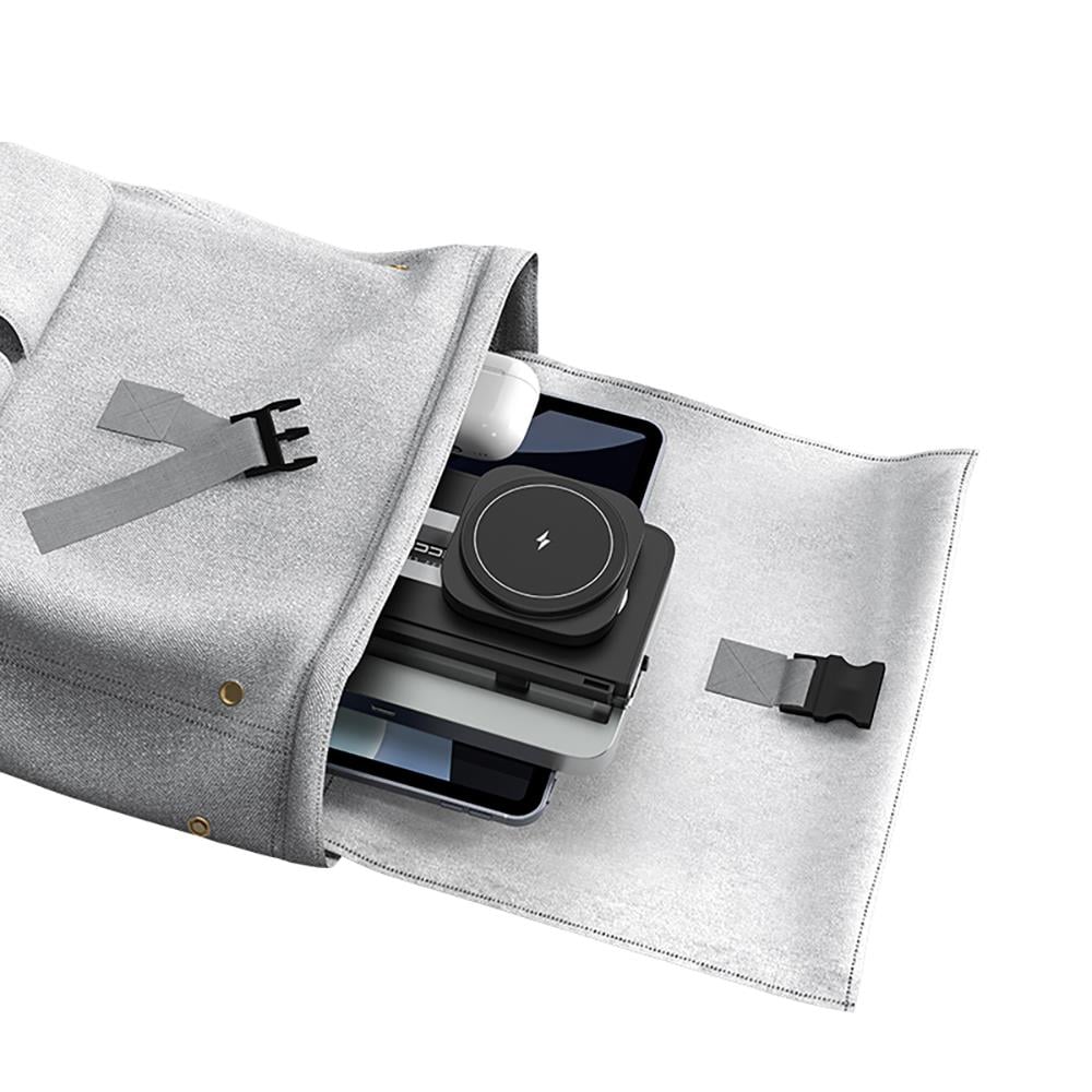 Recci RCW-49 Ambiyans Işıklı Telefon&Akıllı Saat&Kulaklık 15W 4in1 Kablosuz Şarj Standı