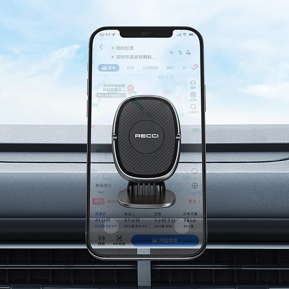 Recci RHO-C18 Güçlü Magnetik 360 Derece Dönebilen Düz Zemin Araç Telefon Tutucu