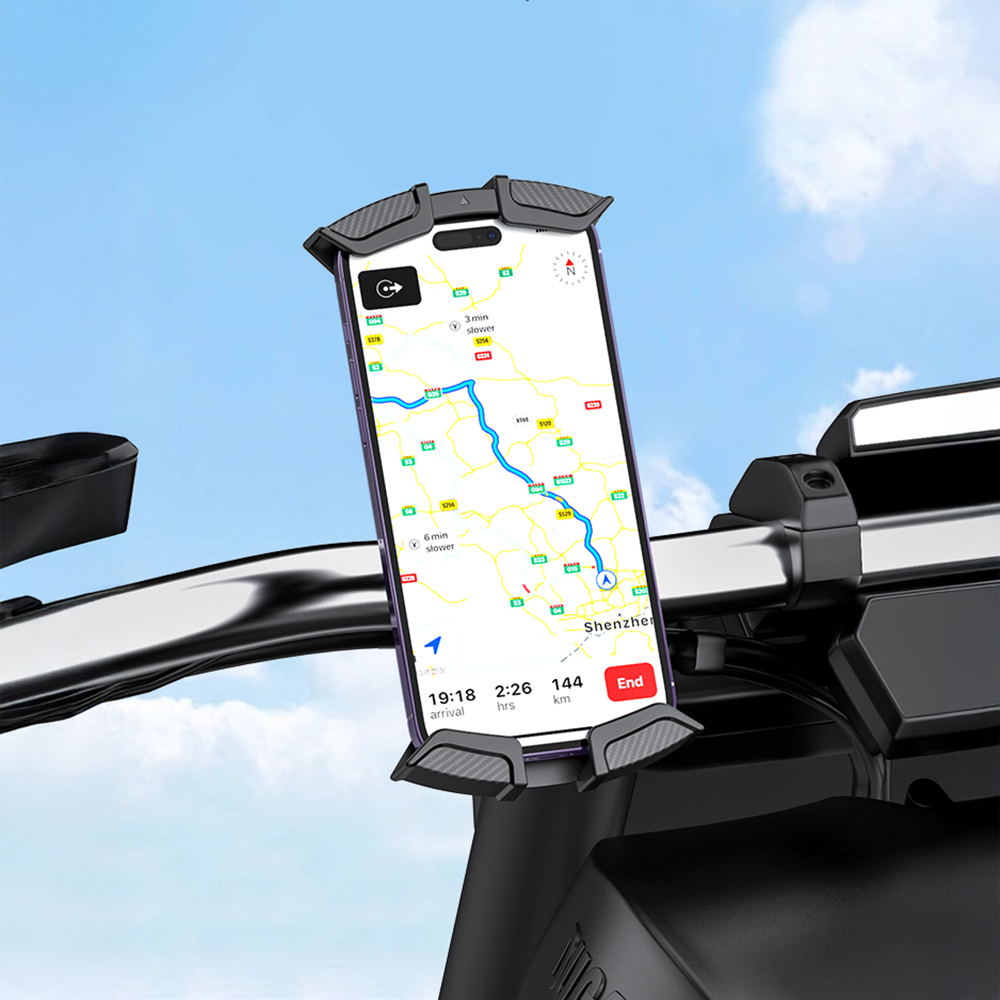 Recci RHO-C33 360° Derece Dönebilen Ayarlanabilir Motosiklet ve Bisiklet Telefon Tutucu