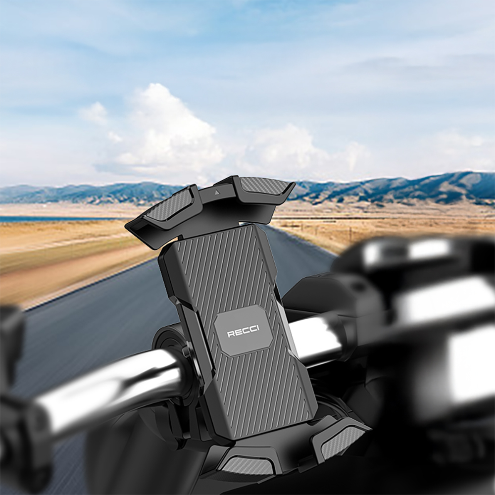 Recci RHO-C33 360° Derece Dönebilen Ayarlanabilir Motosiklet ve Bisiklet Telefon Tutucu