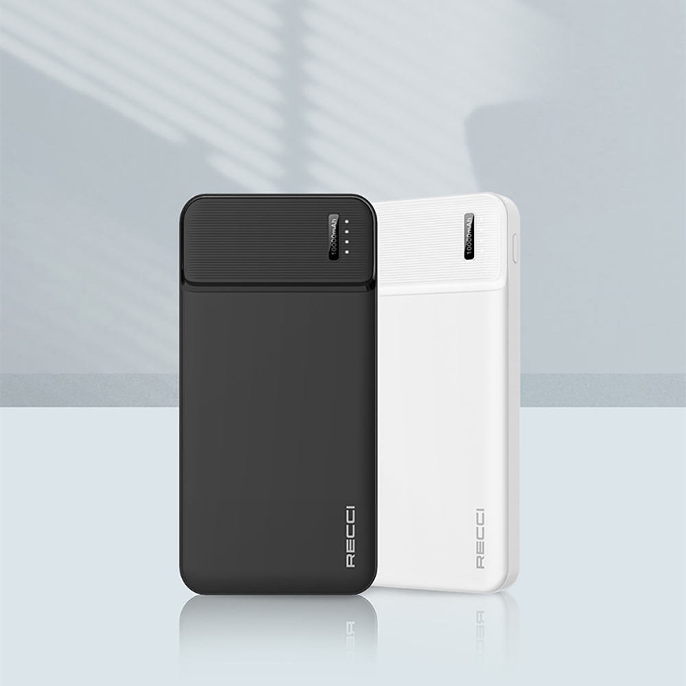 Recci RPB-N16C Ultra İnce Hızlı Şarj Özellikli Led Işık Göstergeli Wireless Powerbank 10000mAh