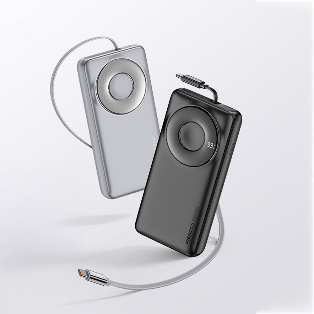 Recci RPB-P72 Hızlı Şarj Özellikli Type-C Kablolu Powerbank 65W 20.000mAh