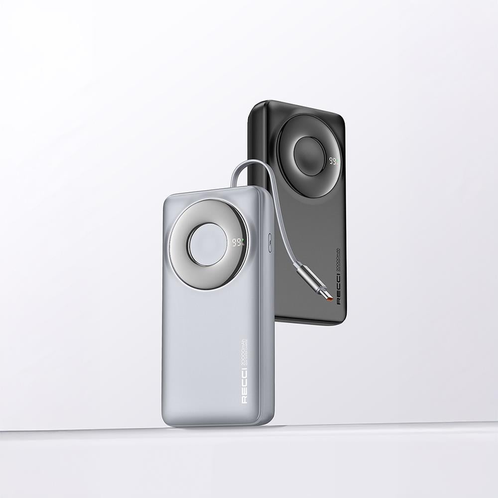 Recci RPB-P72 Hızlı Şarj Özellikli Type-C Kablolu Powerbank 65W 20.000mAh