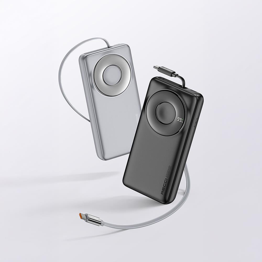 Recci RPB-P72 Hızlı Şarj Özellikli Type-C Kablolu Powerbank 65W 20.000mAh