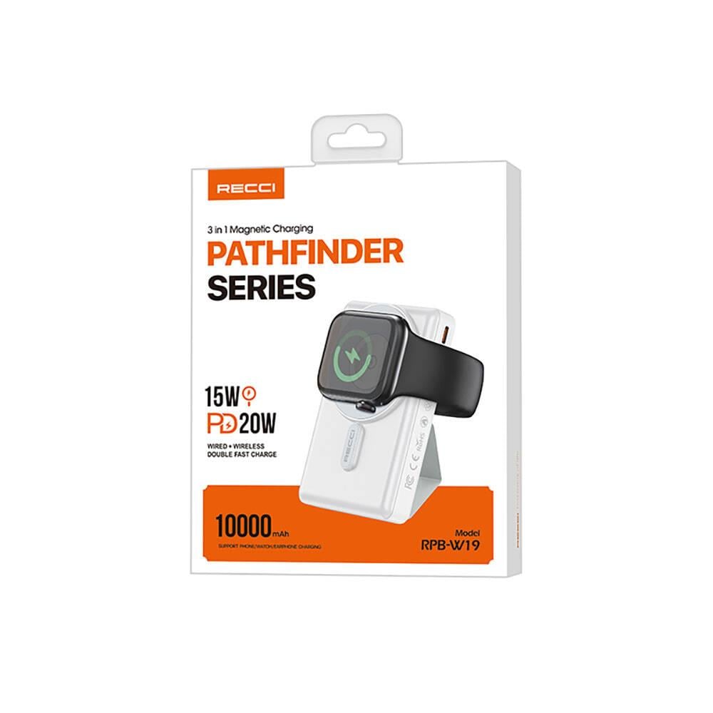 Recci RPB-W19 Standlı M-safe Şarj Özellikli Powerbank 10.000mAh