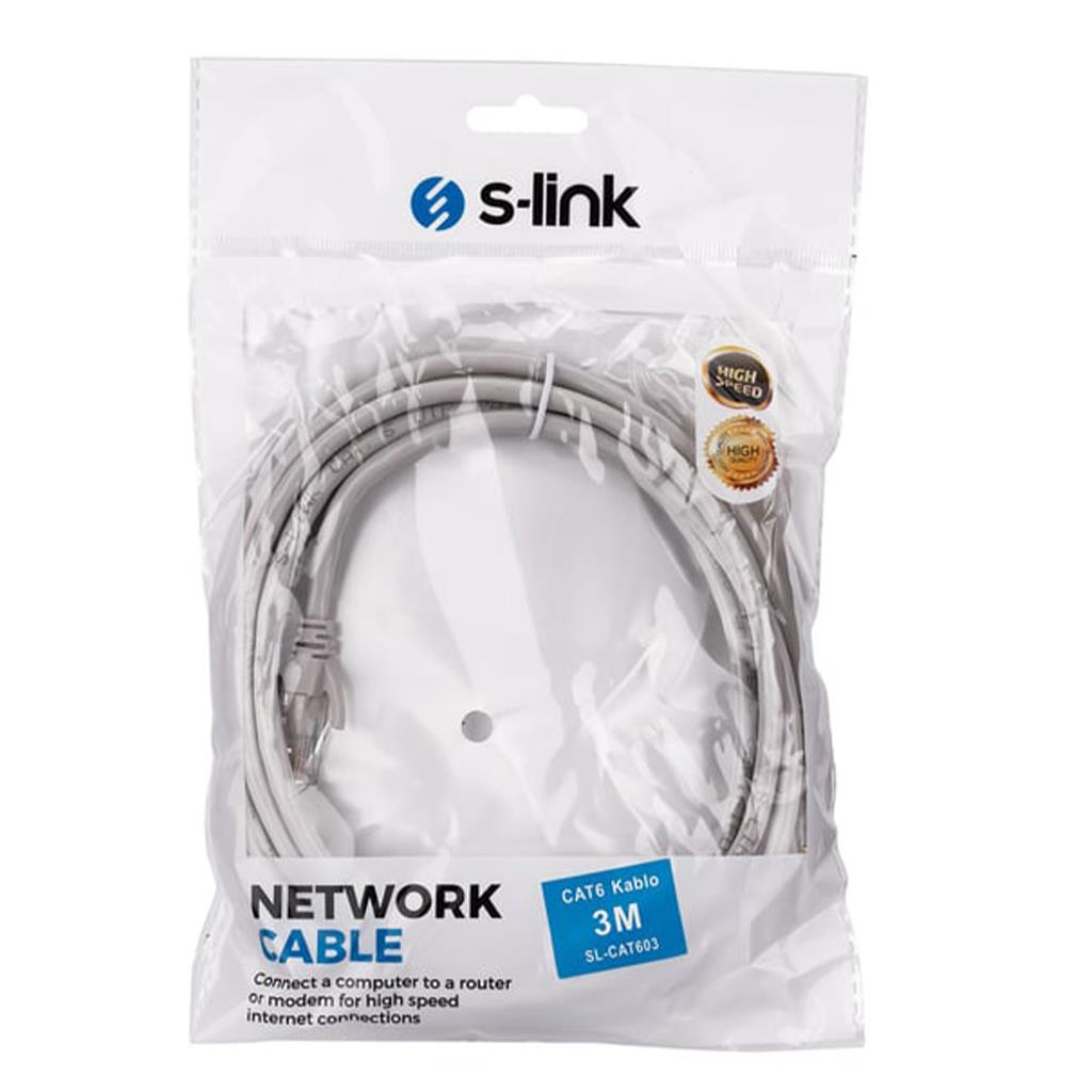 S-Link SL-CAT603 Cat6 3Mt Utp Patch Kablo