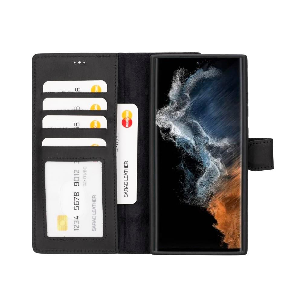 Samsung Galaxy S23 Ultra Uyumlu Deri Cüzdanlı Kılıf Liluri G1