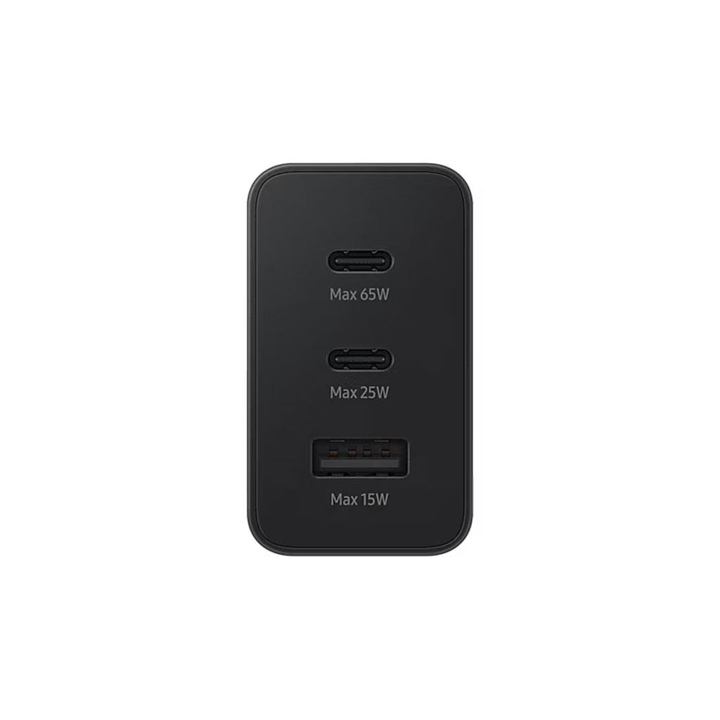 Samsung 3in1 Trio 65W 2xPD+UsbA Ev Tipi Şarj Aleti 3 Çıkışlı EP-T6530NBEGWW Samsung Türkiye Garantili