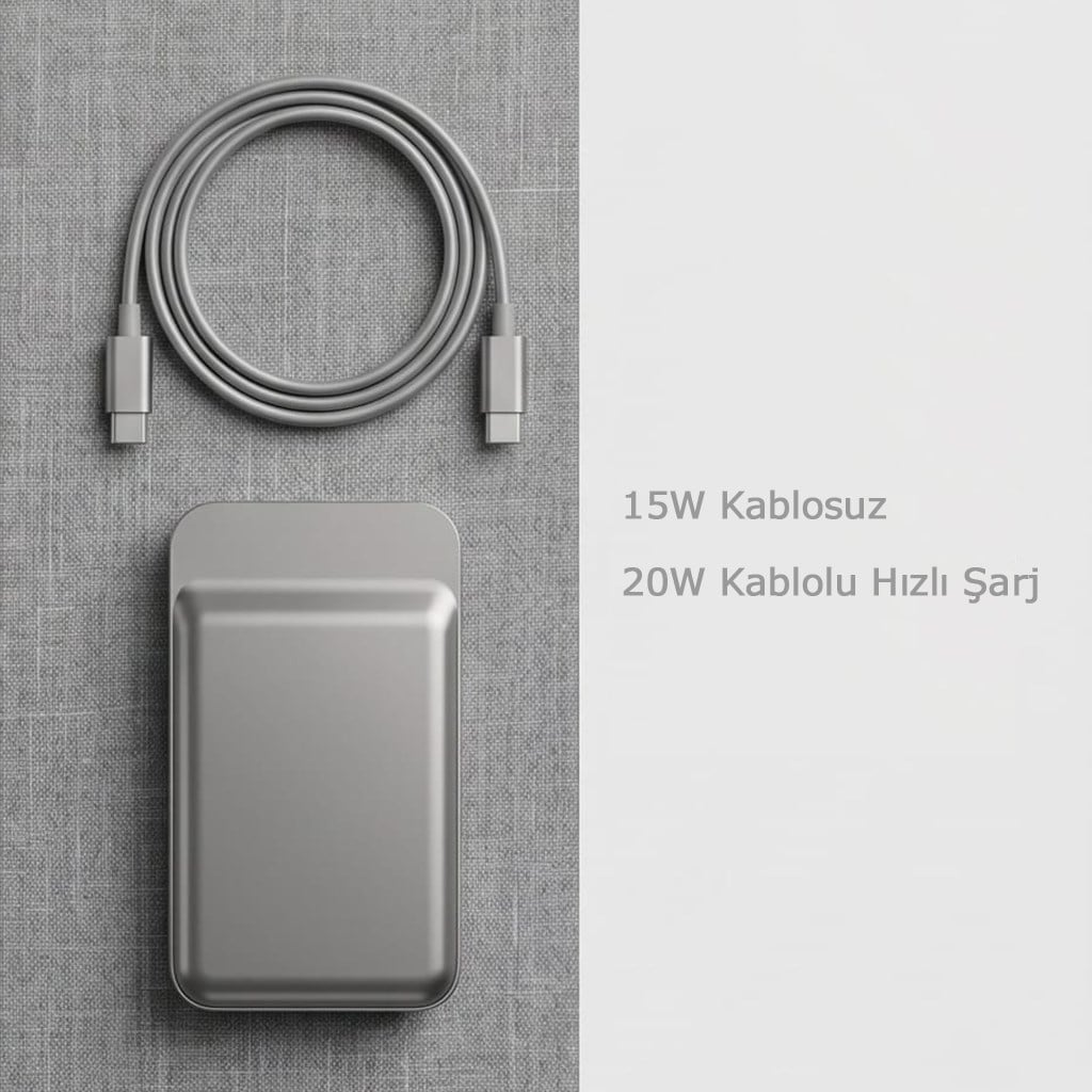 SHAZA Nexa Serisi 10.000 Mah Slim MagSafe Powerbank