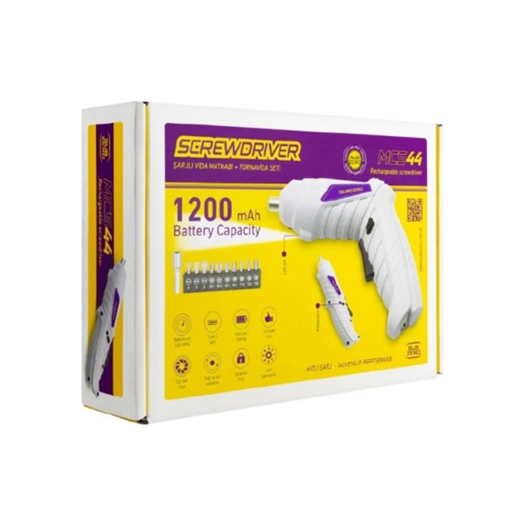 Subzero MCS44 1200mAh Katlanabilen Şarjlı Vida Matkabı Ve Tornavida Seti