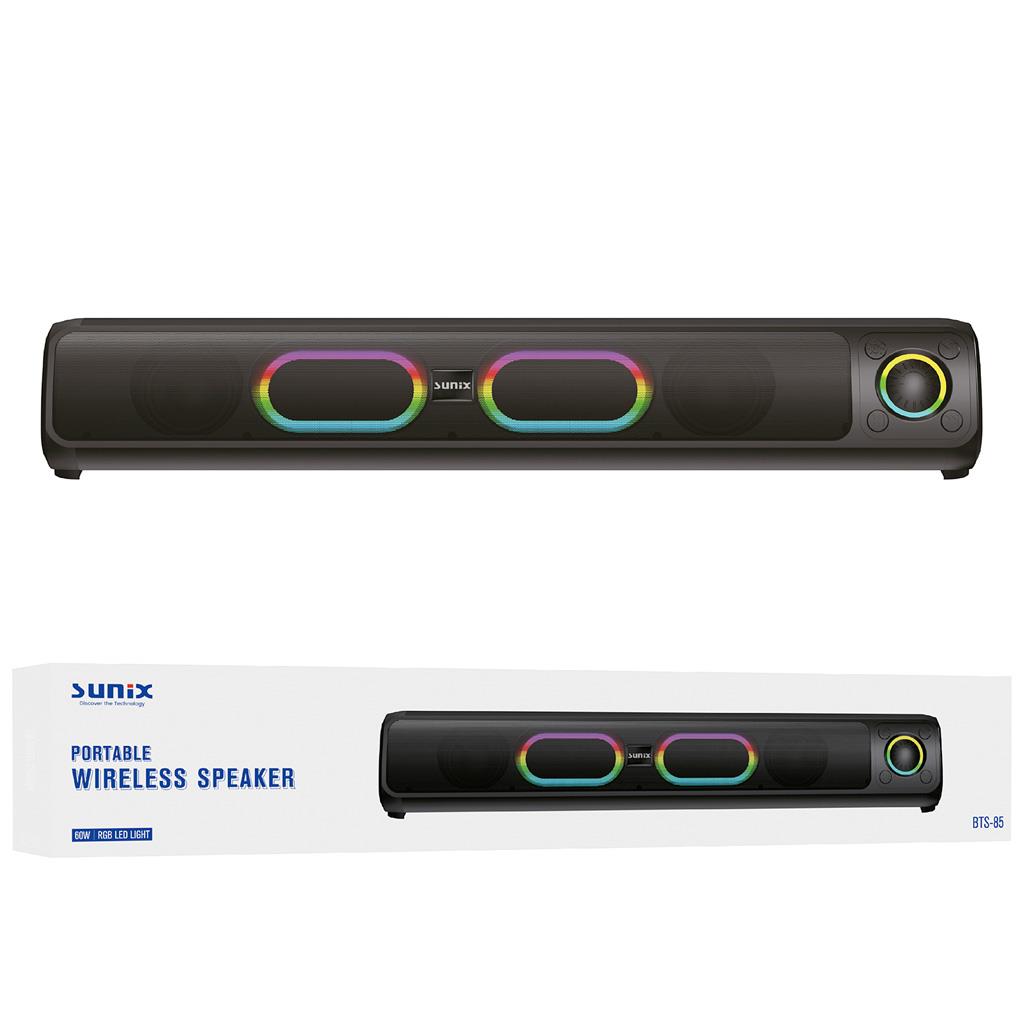 Sunix BTS-85 Portable 60W Rgb Led Işıklı Bluetooth Hoparlör