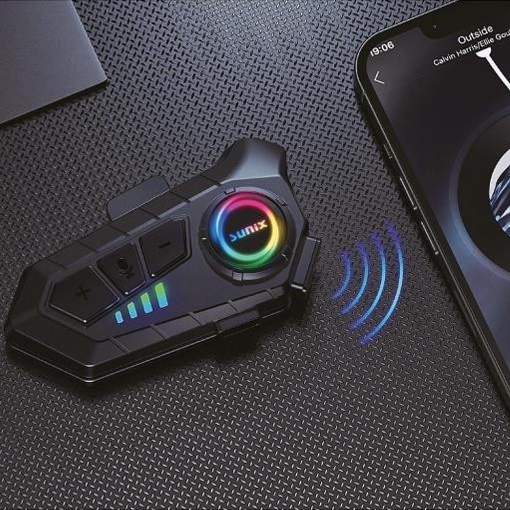 Sunix Ntr-101 1000 Mah IPX6 Su Geçirmez V5.3 Intercom Motosiklet Kask Kulaklığı