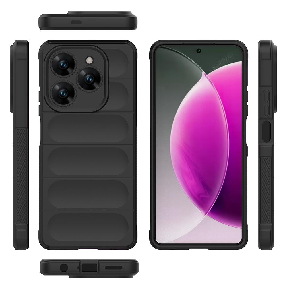 Tecno Spark 20 Pro 4G Kılıf Esnek TPU Oyuklu Arka Yüzey Tasarımlı Zore Etnik Silikon Kapak