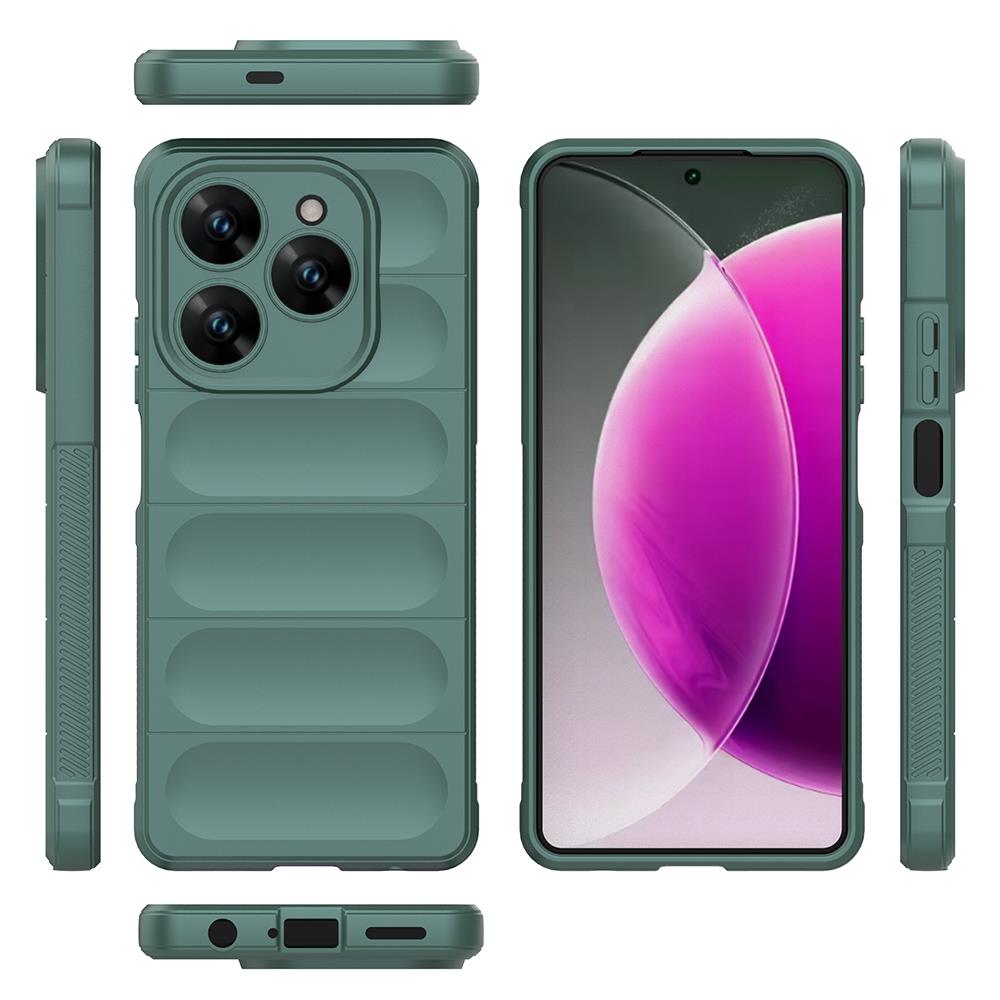 Tecno Spark 20 Pro 4G Kılıf Esnek TPU Oyuklu Arka Yüzey Tasarımlı Zore Etnik Silikon Kapak