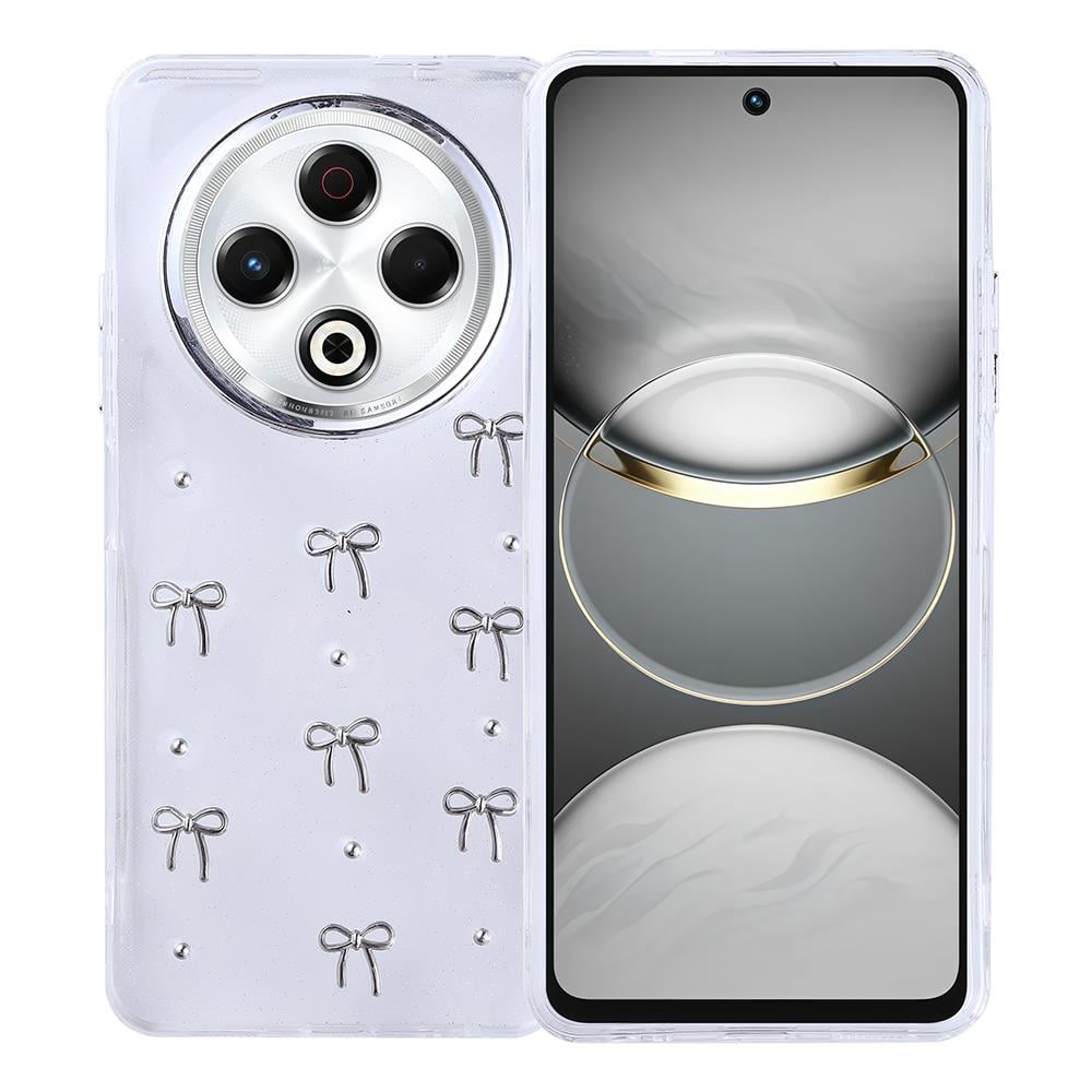 Tecno Spark 30 Kılıf Airbag Tasarımlı Simli Şeffaf Zore Kutup Kapak