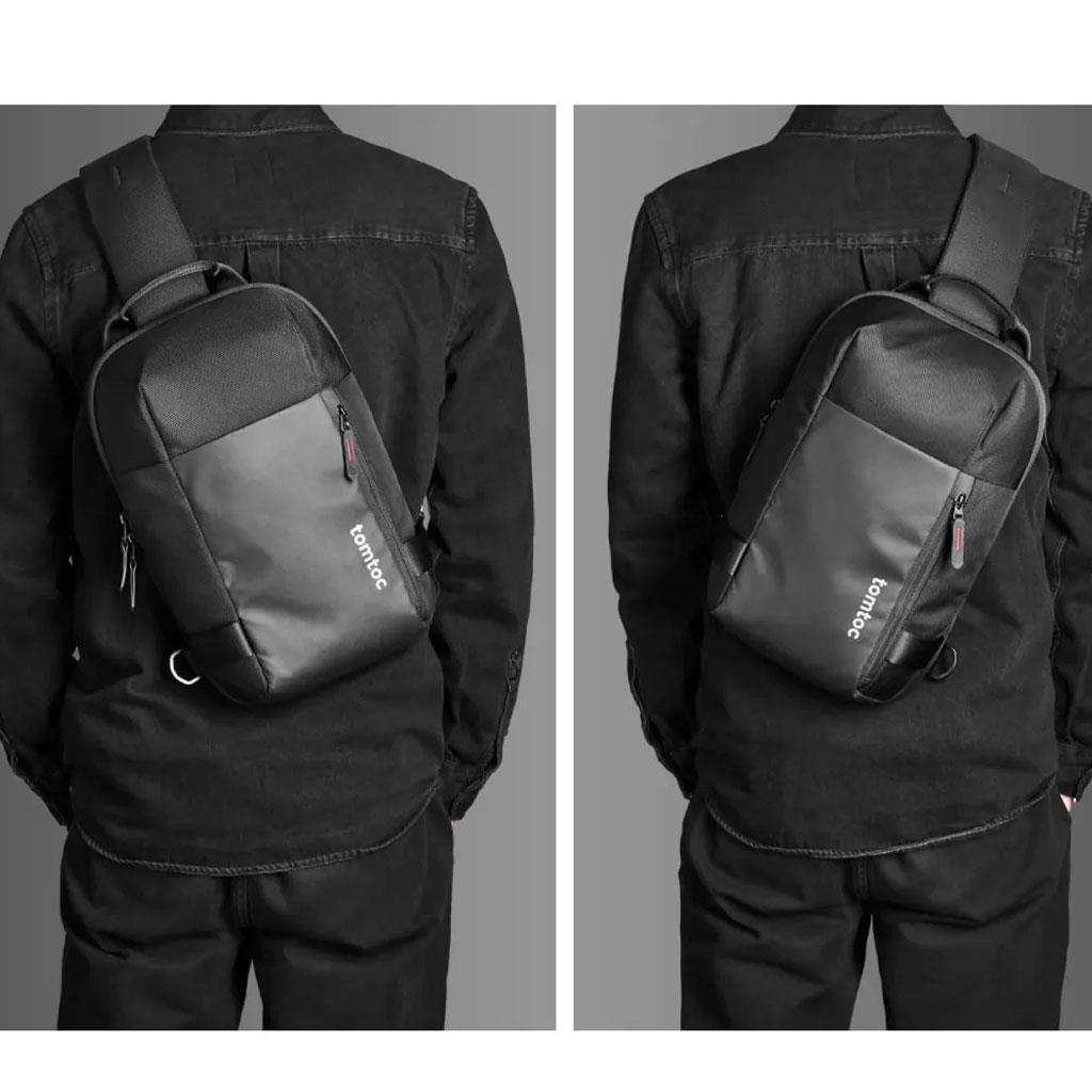 Tomtoc Explorer A54A1D1 A54 M Su Geçirmez Çapraz Sırt Göğüs 11 Inç Ipad Air & Pro Siyah Omuz Çantası