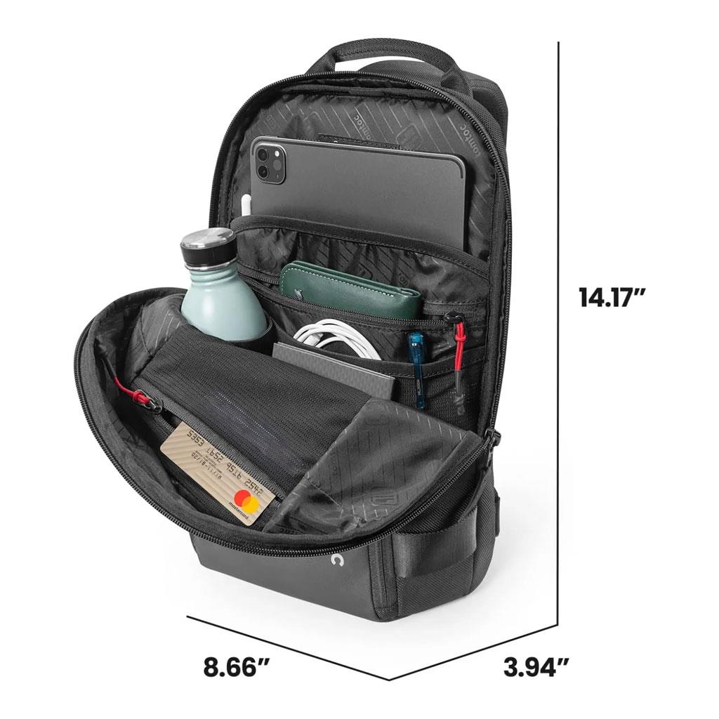 Tomtoc Explorer A54A1D1 A54 M Su Geçirmez Çapraz Sırt Göğüs 11 Inç Ipad Air & Pro Siyah Omuz Çantası