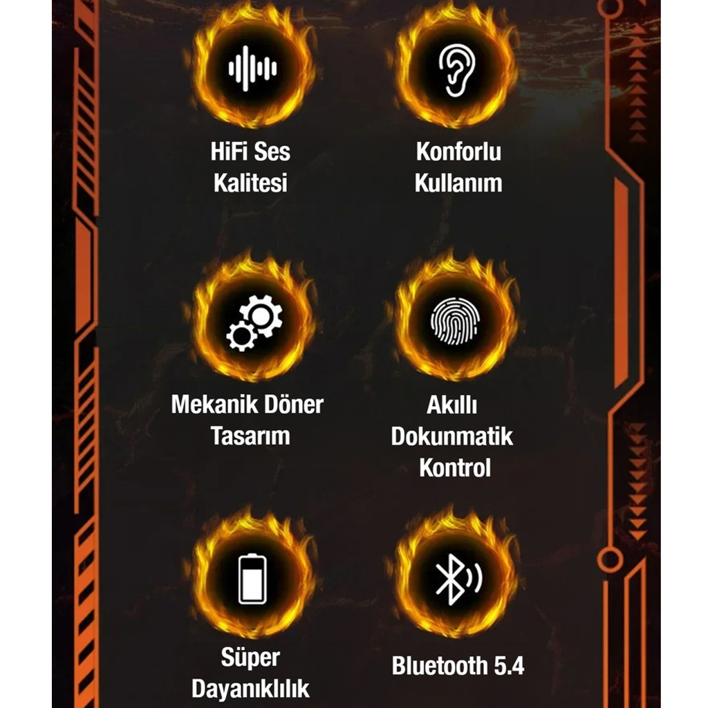 Transformers T11 Bluetooth V5.4 Versiyon Kulak İçi Kablosuz Kulaklık