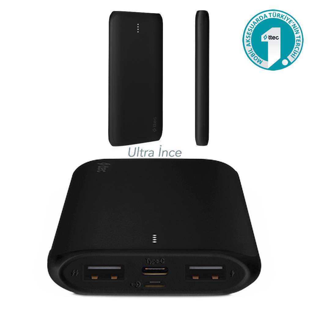 Ttec 2BB163S 10000mAh PowerSlim Duo Type-c Ve Micro USB Girişli Powerbank