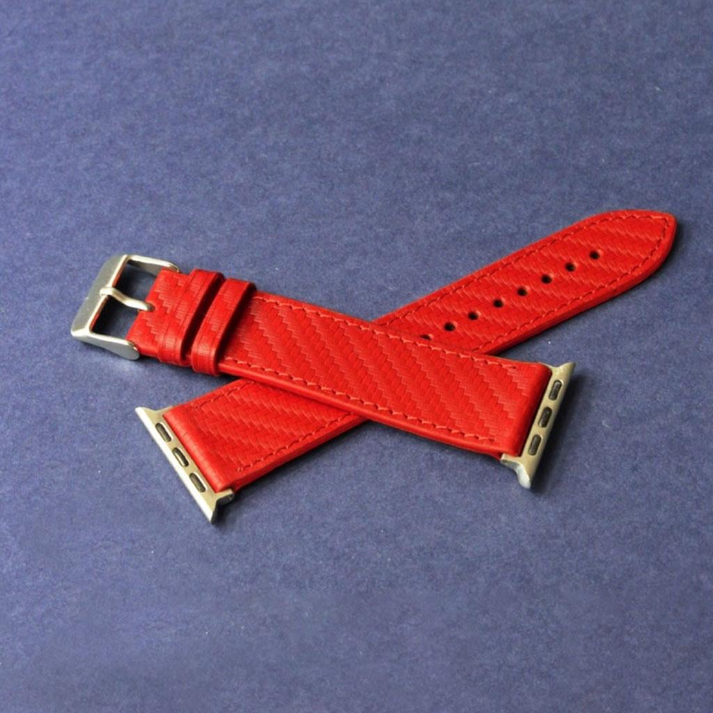 Wrapsol El Yapımı 42 / 44 / 45 / 49 mm Carbon Desenl Saat Kordonu