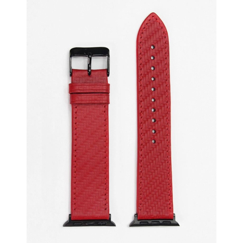 Wrapsol El Yapımı 42 / 44 / 45 / 49 mm Carbon Desenl Saat Kordonu