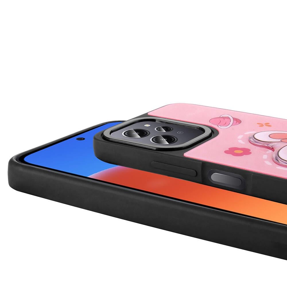 Xiaomi Redmi 12 4G Kılıf Parlayan Kabartmalı İkonik Figürlü Zore Amas Silikon Kapak