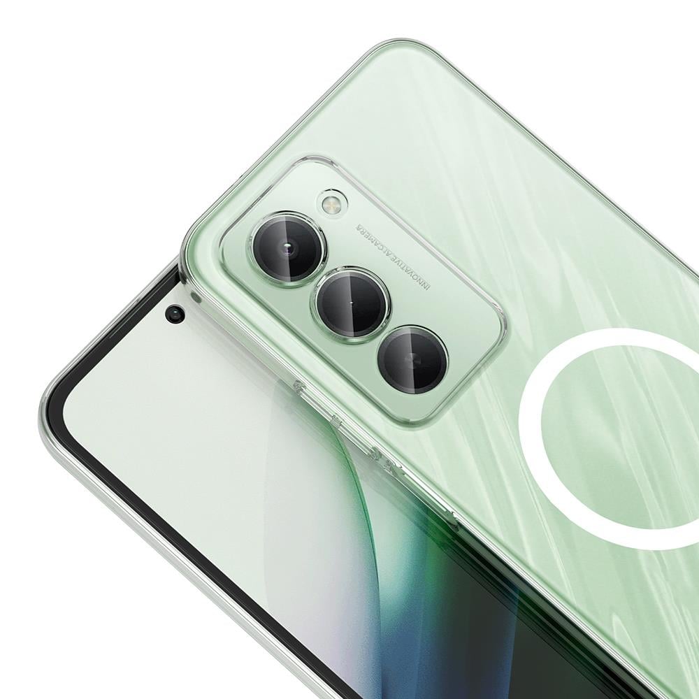 Xiaomi Redmi 15 Kamera Korumalı M-Safe Şarj Özellikli Şeffaf Zore London Sert PC Kapak