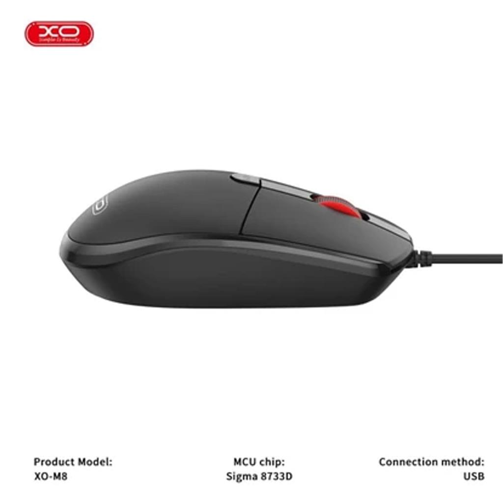 XO Ergonomik USB Kablolu Optik Mouse M8