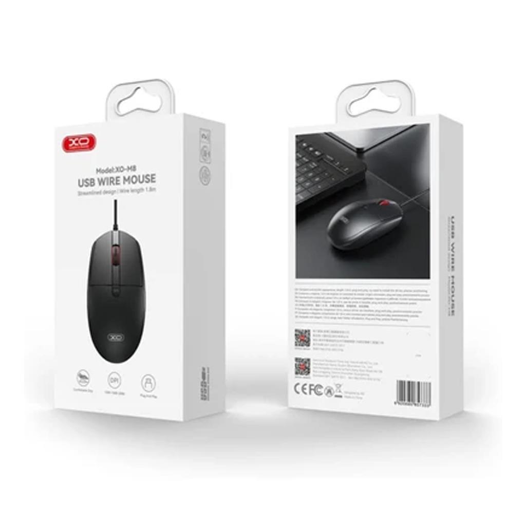 XO Ergonomik USB Kablolu Optik Mouse M8