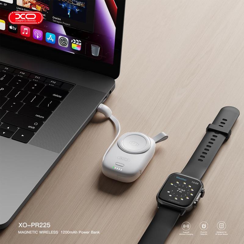 XO XO-PR225 2in1 Apple Watch 1200mAh Kablosuz Şarj ve Kendinden Kablolu Powerbank