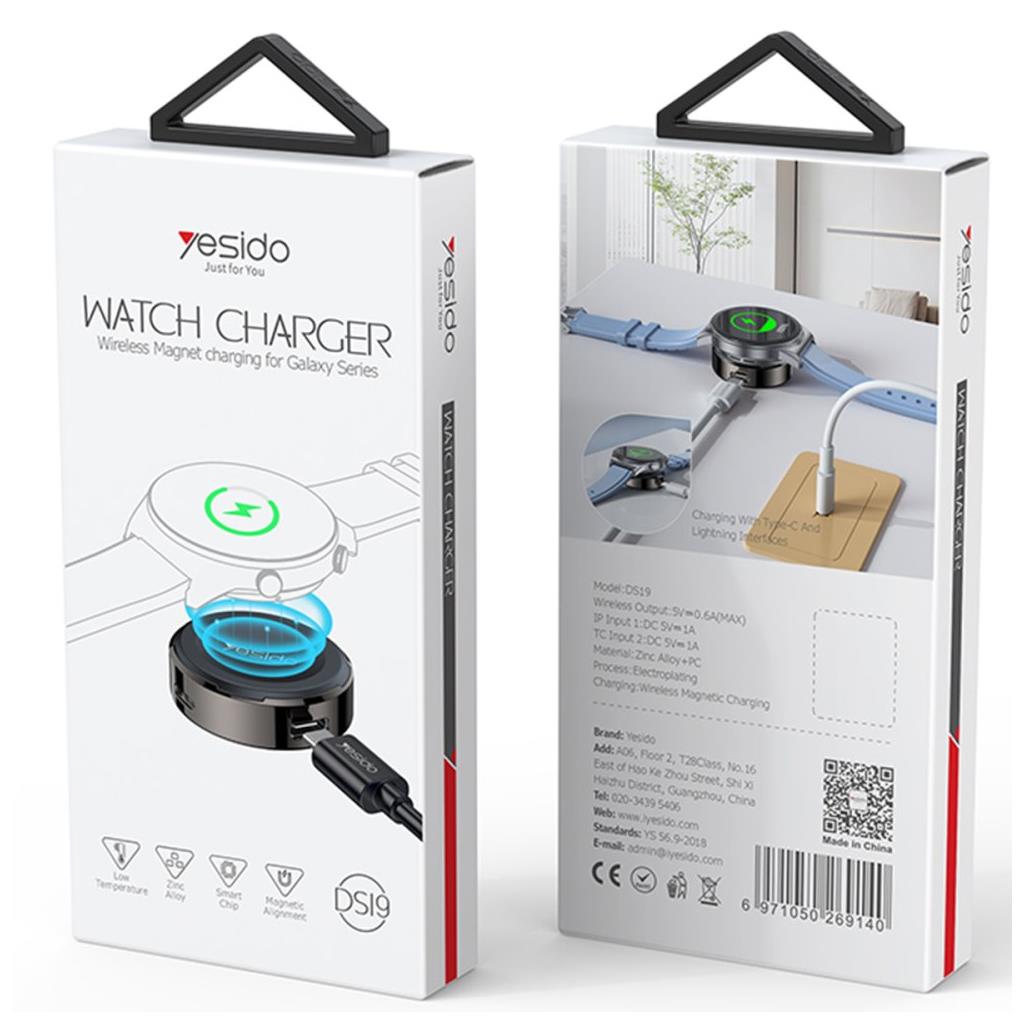 Yesido DS19 Samsung Watch Uyumlu Kablosuz Manyetik Akıllı Saat Şarjı
