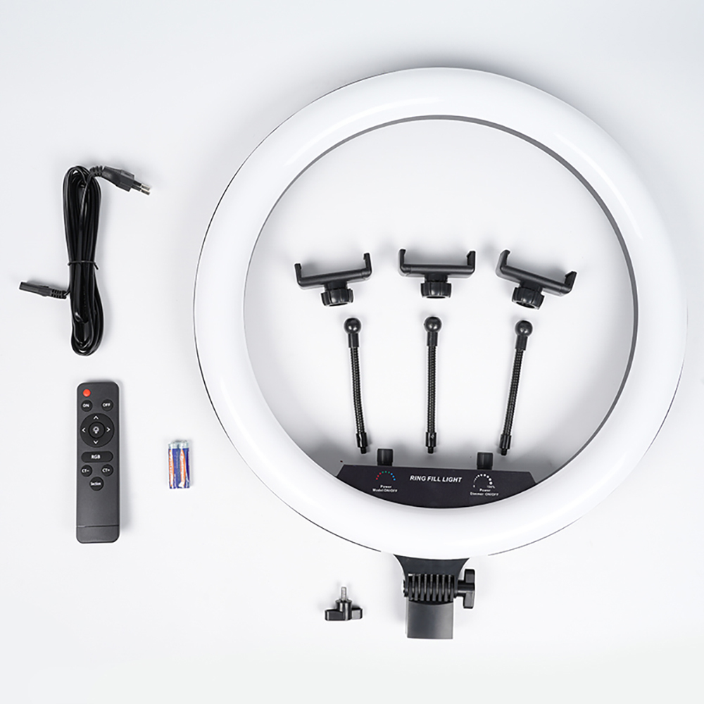 Zore MJ-18 Uzaktan Kumandalı 45cm Işıklı Telefon Tutucu Ring Light