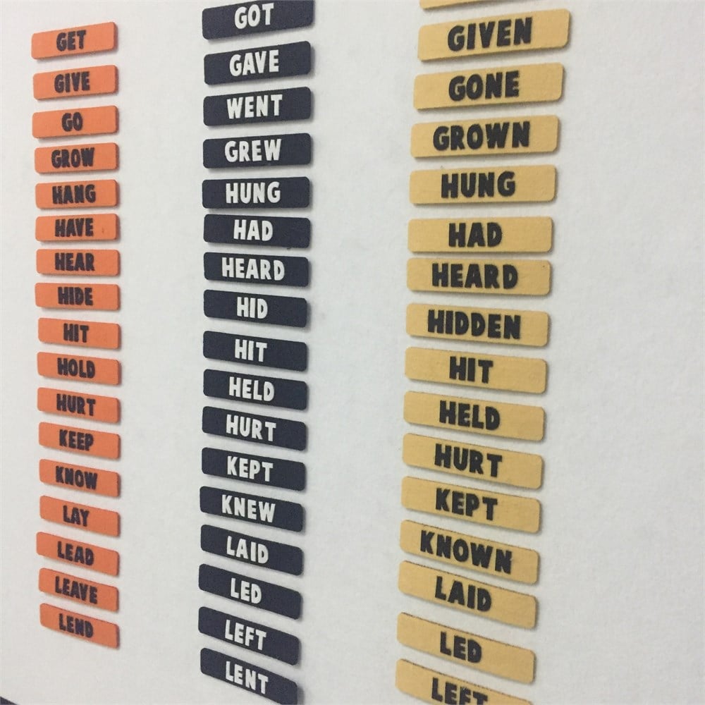 310 KELİMEDEN OLUŞAN IRREGULAR VERBS