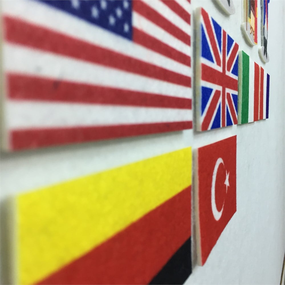 DÜNYA HARİTASI BAYRAKLAR VE MİLLETLER