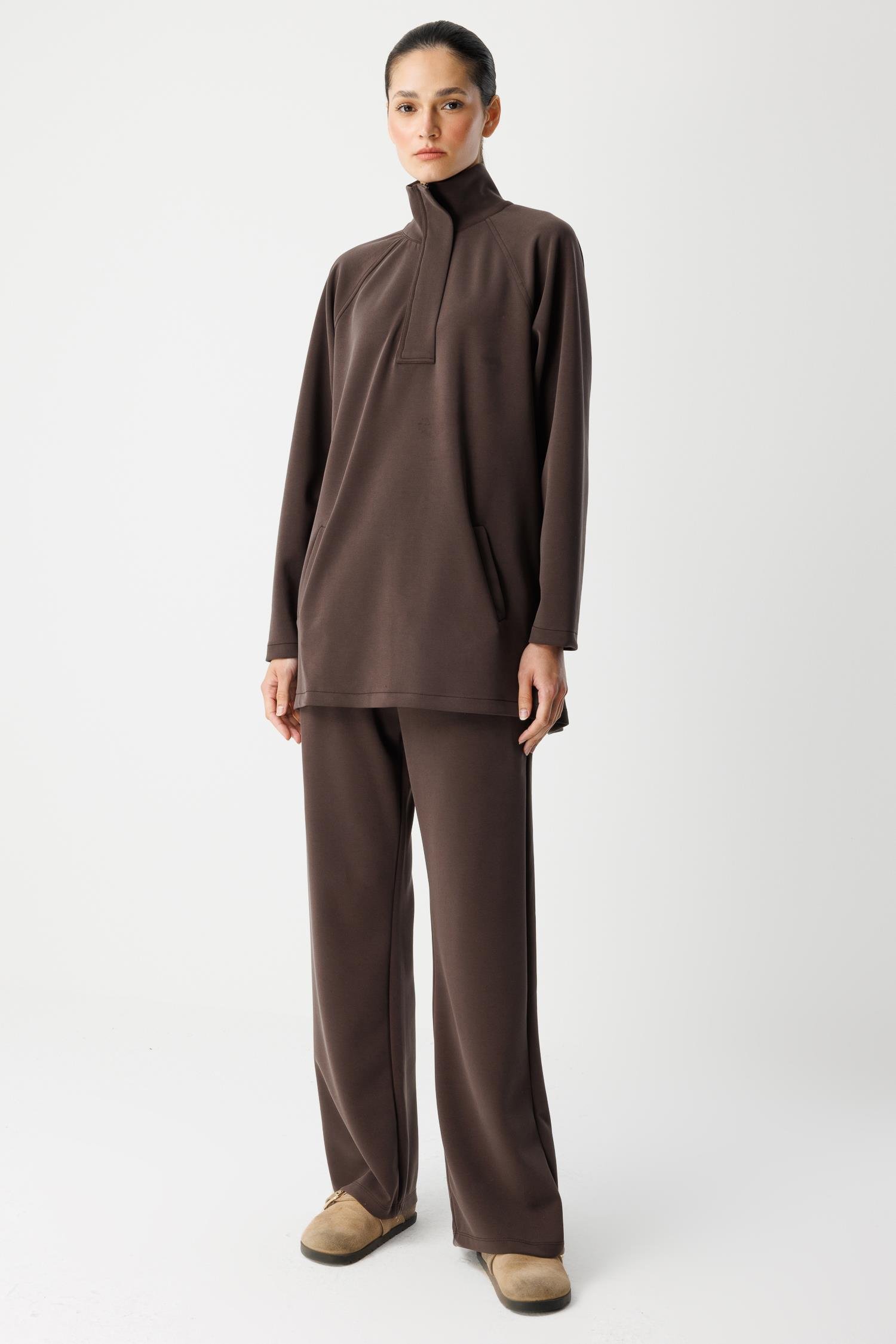 Apoletli Takım - Kahverengi 