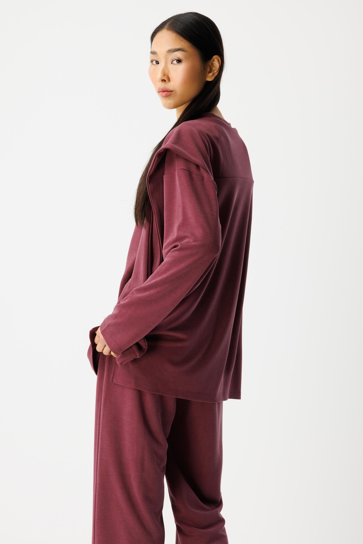 Bağlama Detaylı Takım - Mürdüm