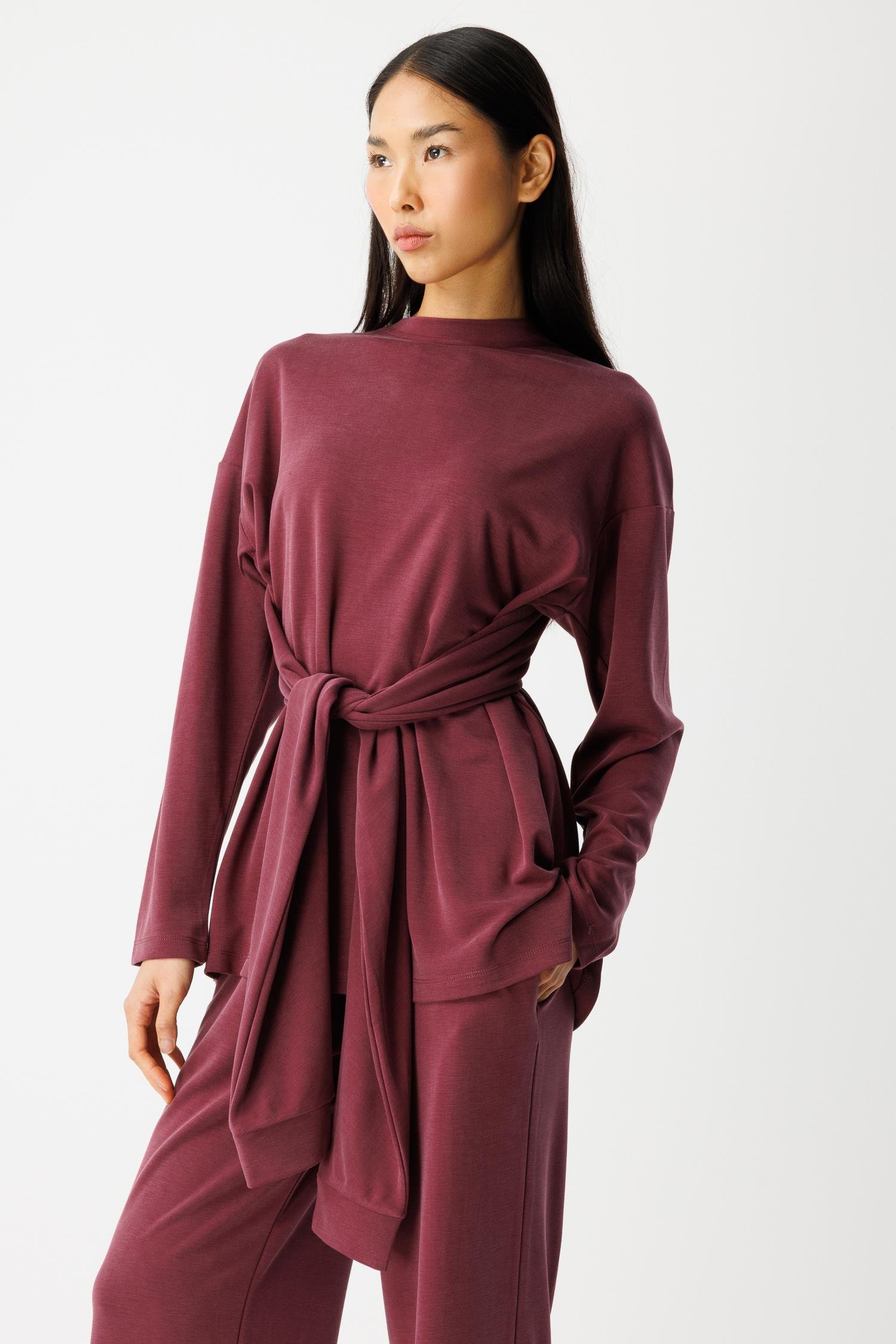 Bağlama Detaylı Takım - Mürdüm