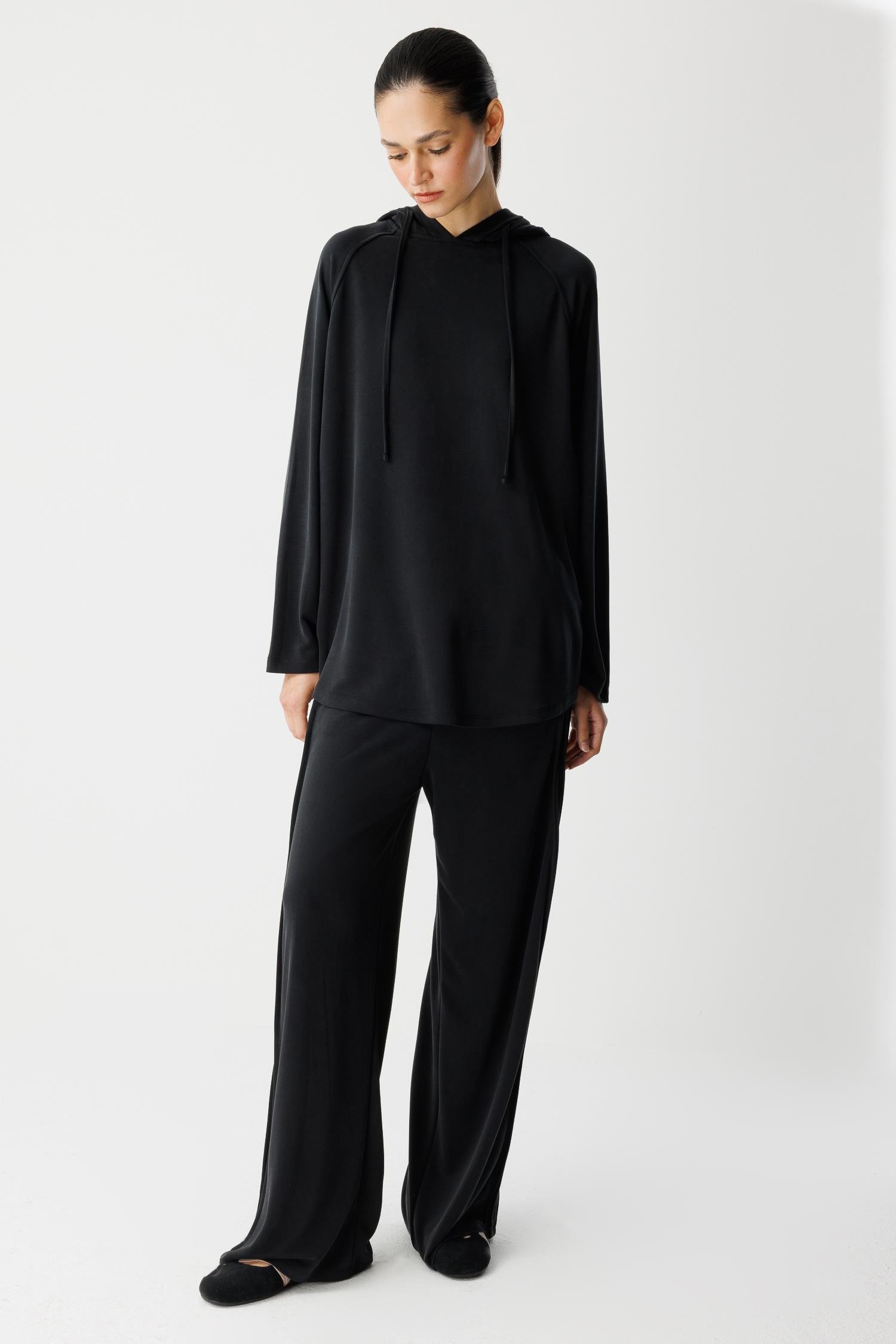 Biye Detaylı İkili Takım - Siyah