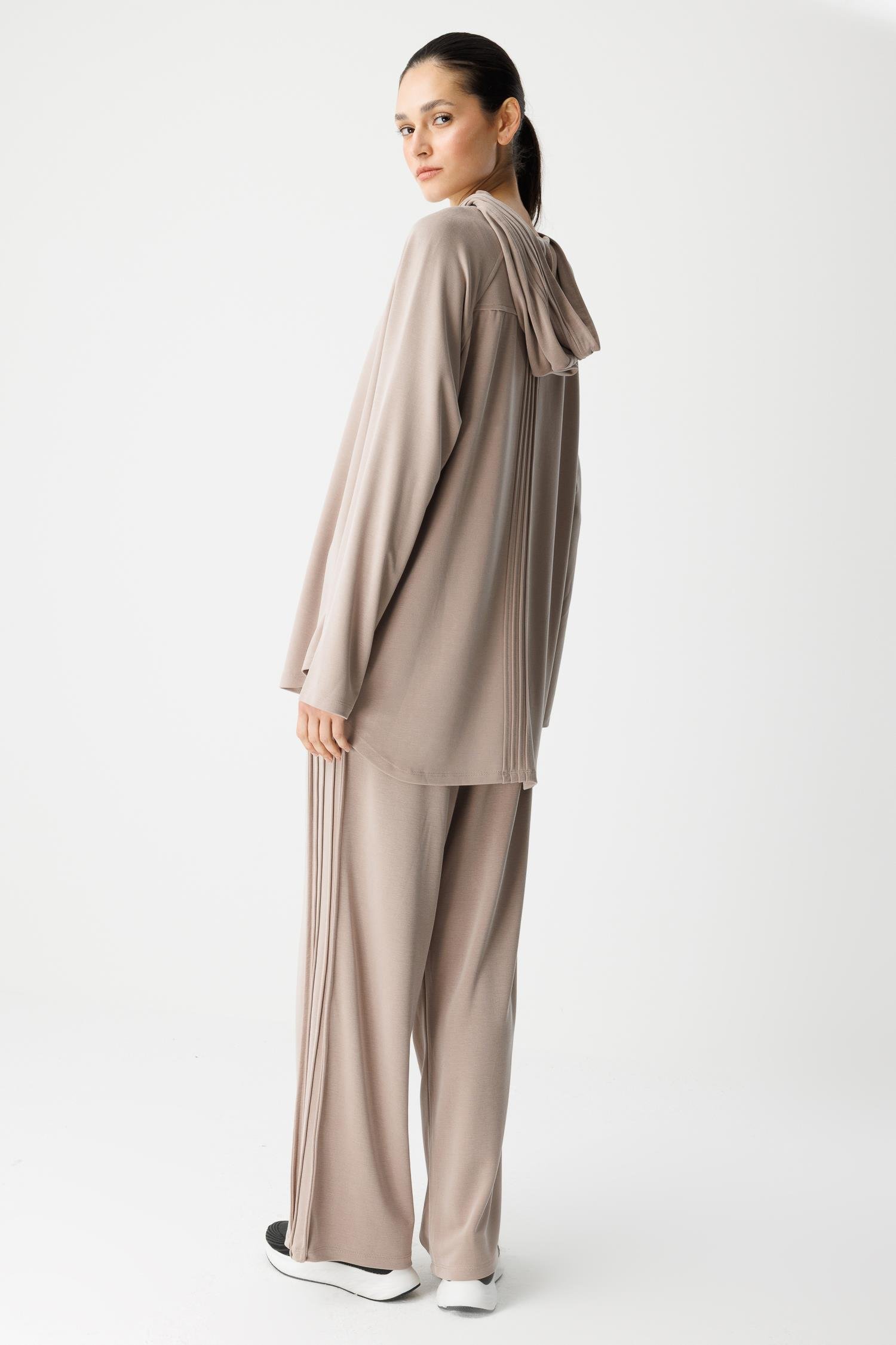 Biye Detaylı İkili Takım - Vizon