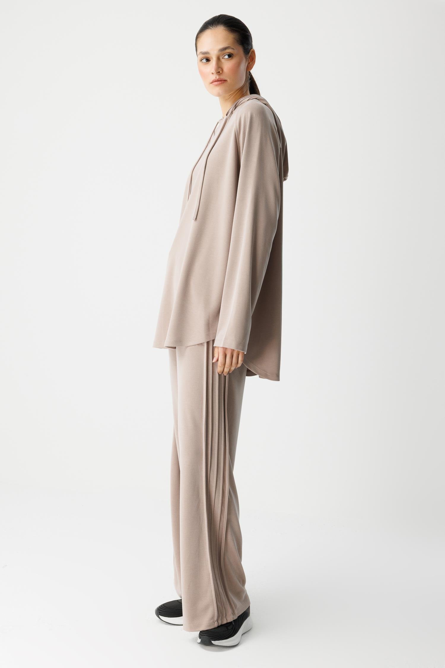 Biye Detaylı İkili Takım - Vizon