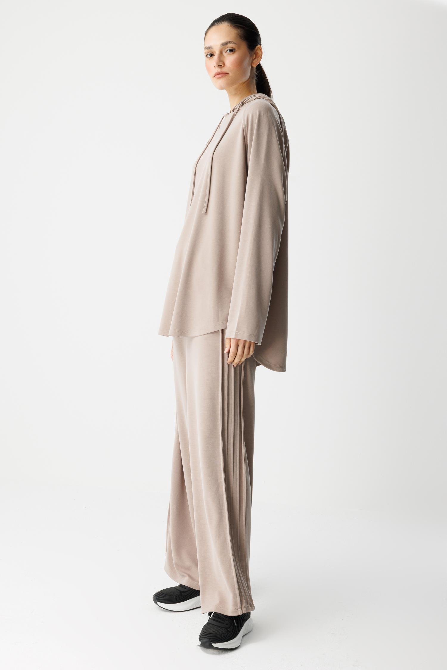 Biye Detaylı İkili Takım - Vizon