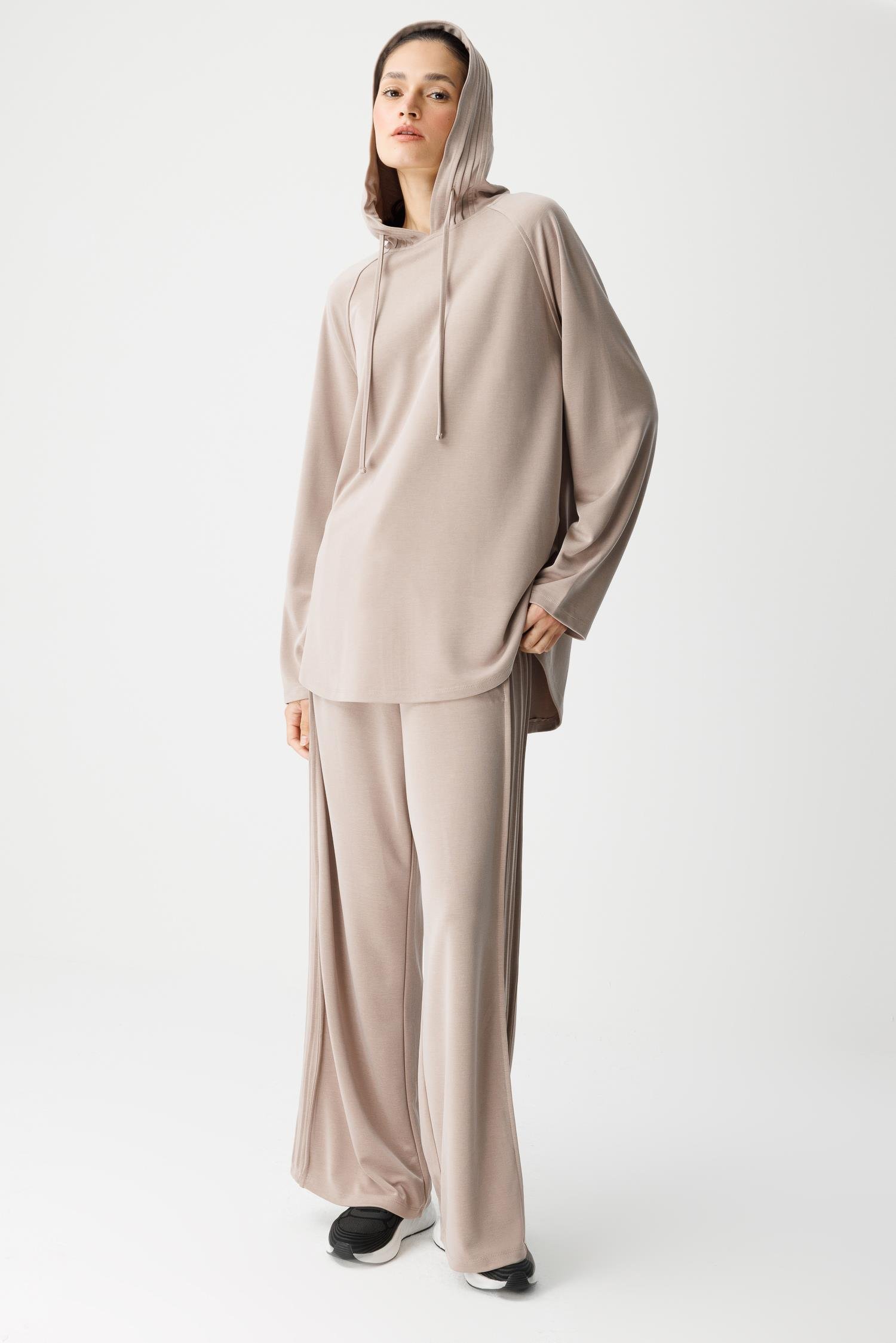 Biye Detaylı İkili Takım - Vizon