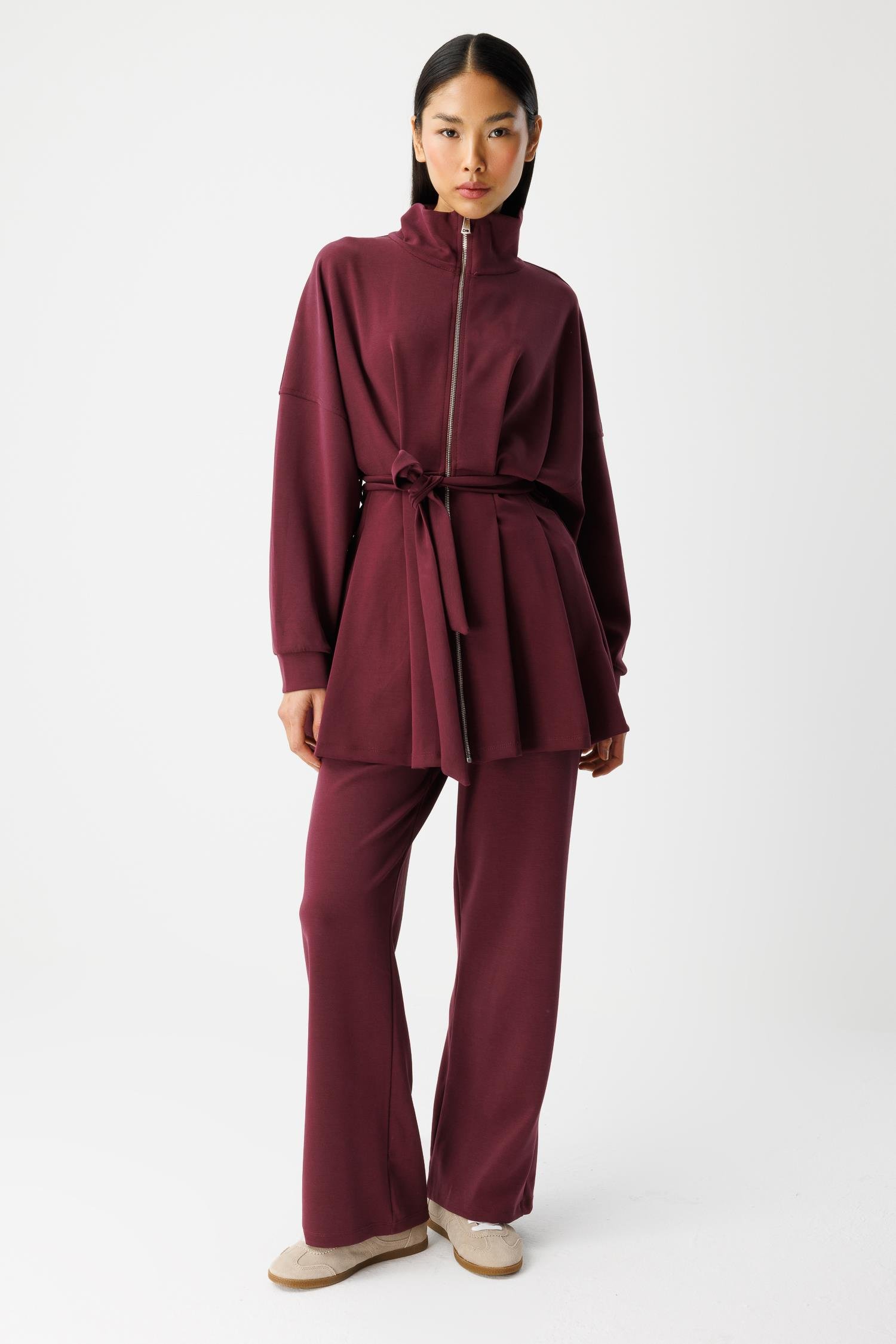 Pileli Modal Takım- Mürdüm