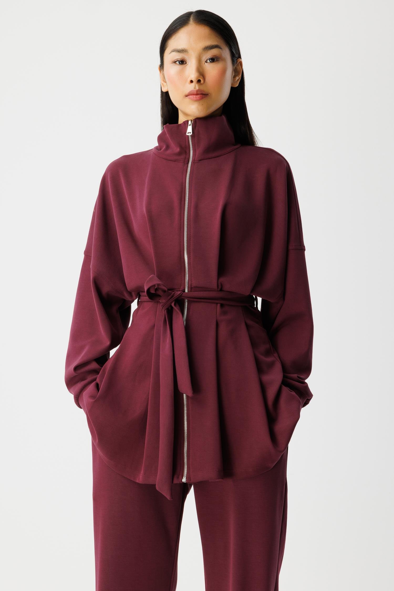 Pileli Modal Takım- Mürdüm