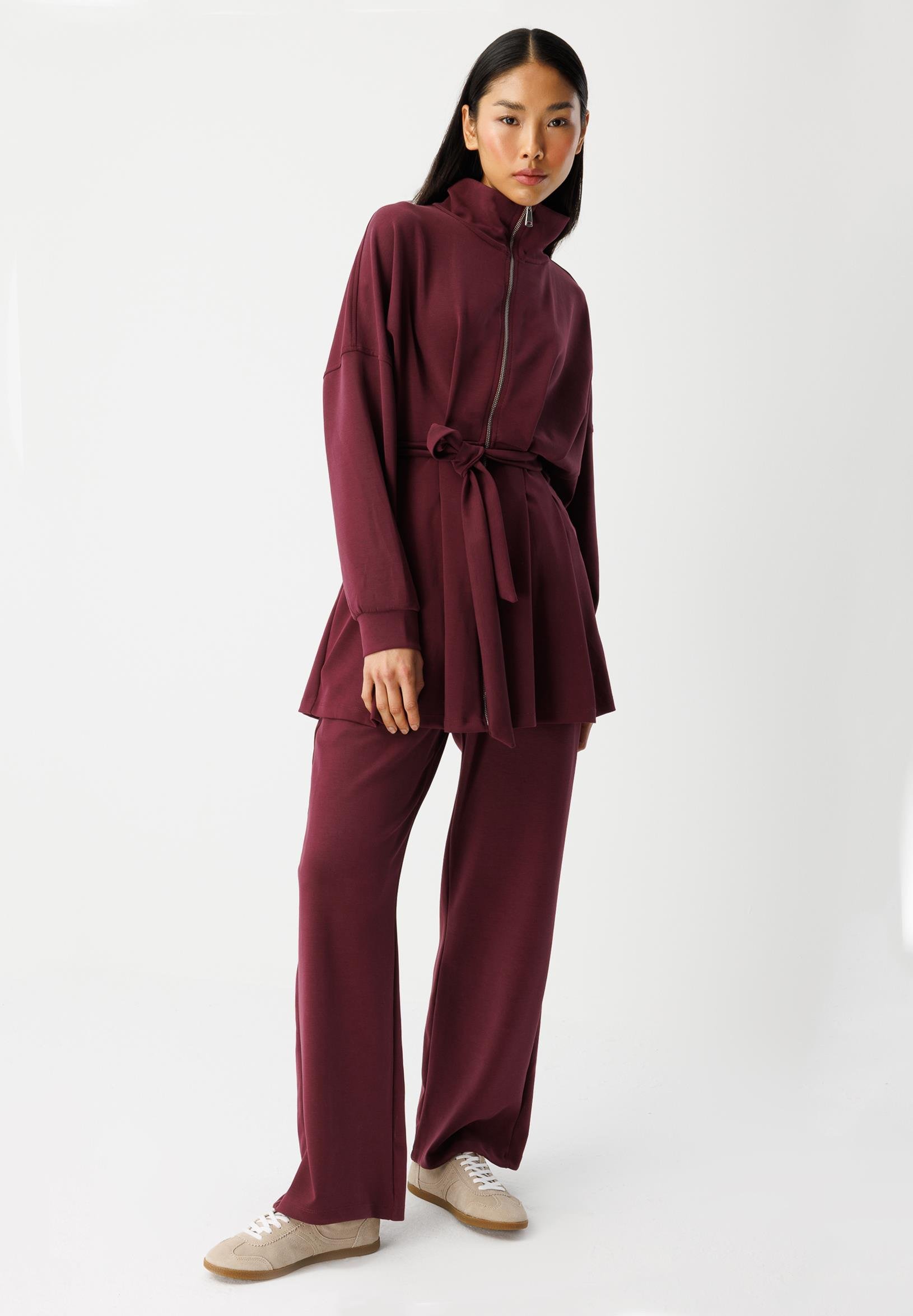 Pileli Modal Takım- Mürdüm