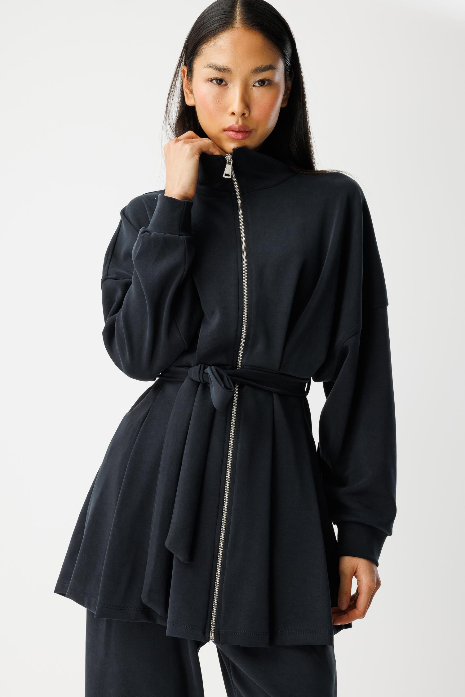 Pileli Modal Takım- Siyah