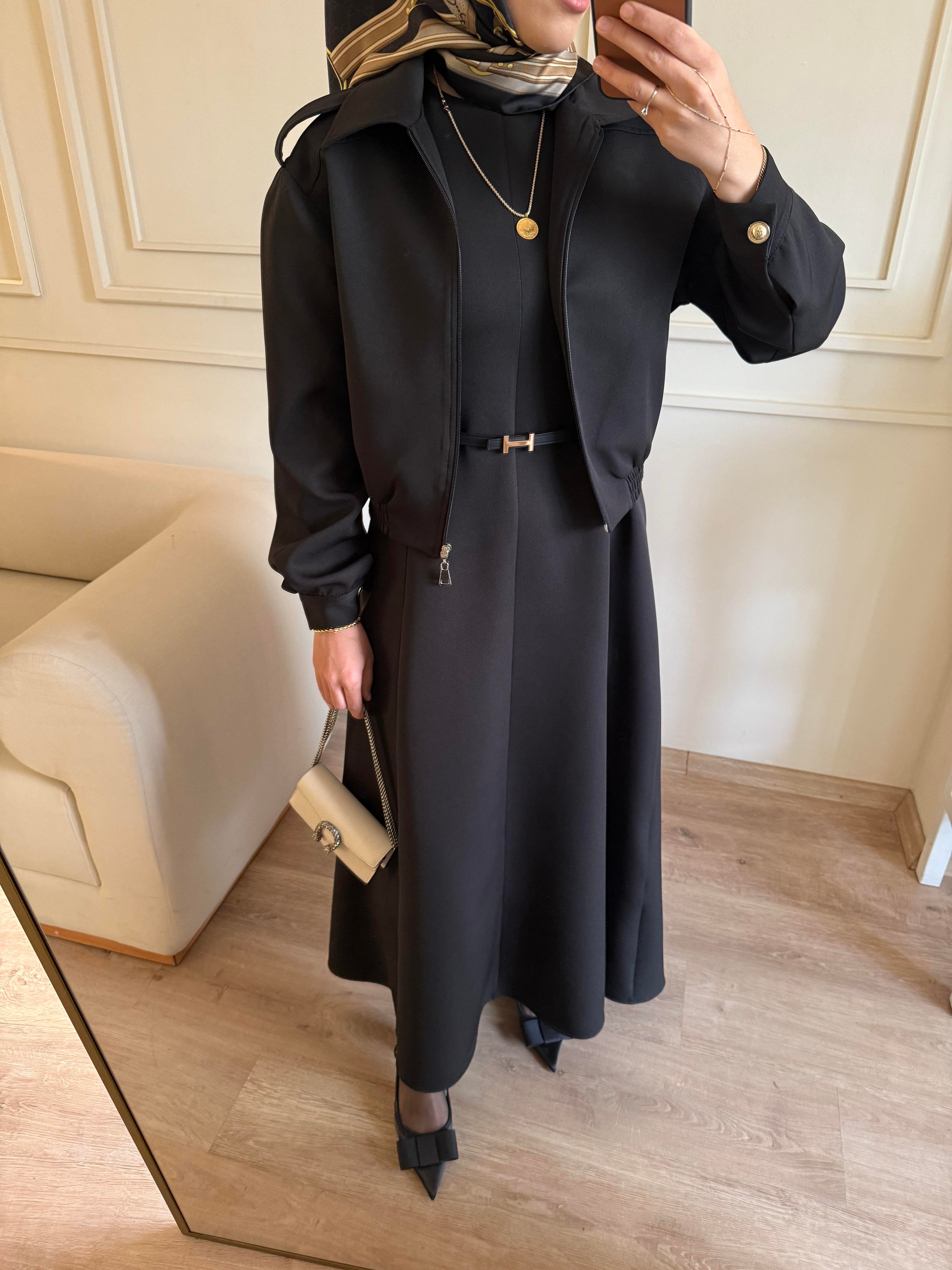 Siyah Bomber Ceket