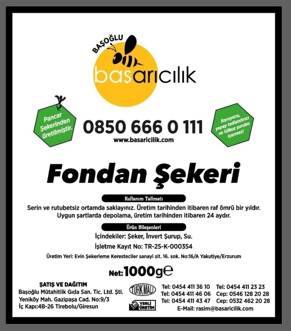 Başarıcılık - Fondon Şeker 1 Kg
